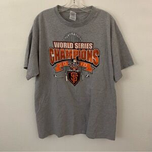 vtg gray giants world series champions tee
